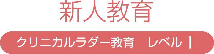 新人教育 クリニカルラダー教育　レベルⅠ